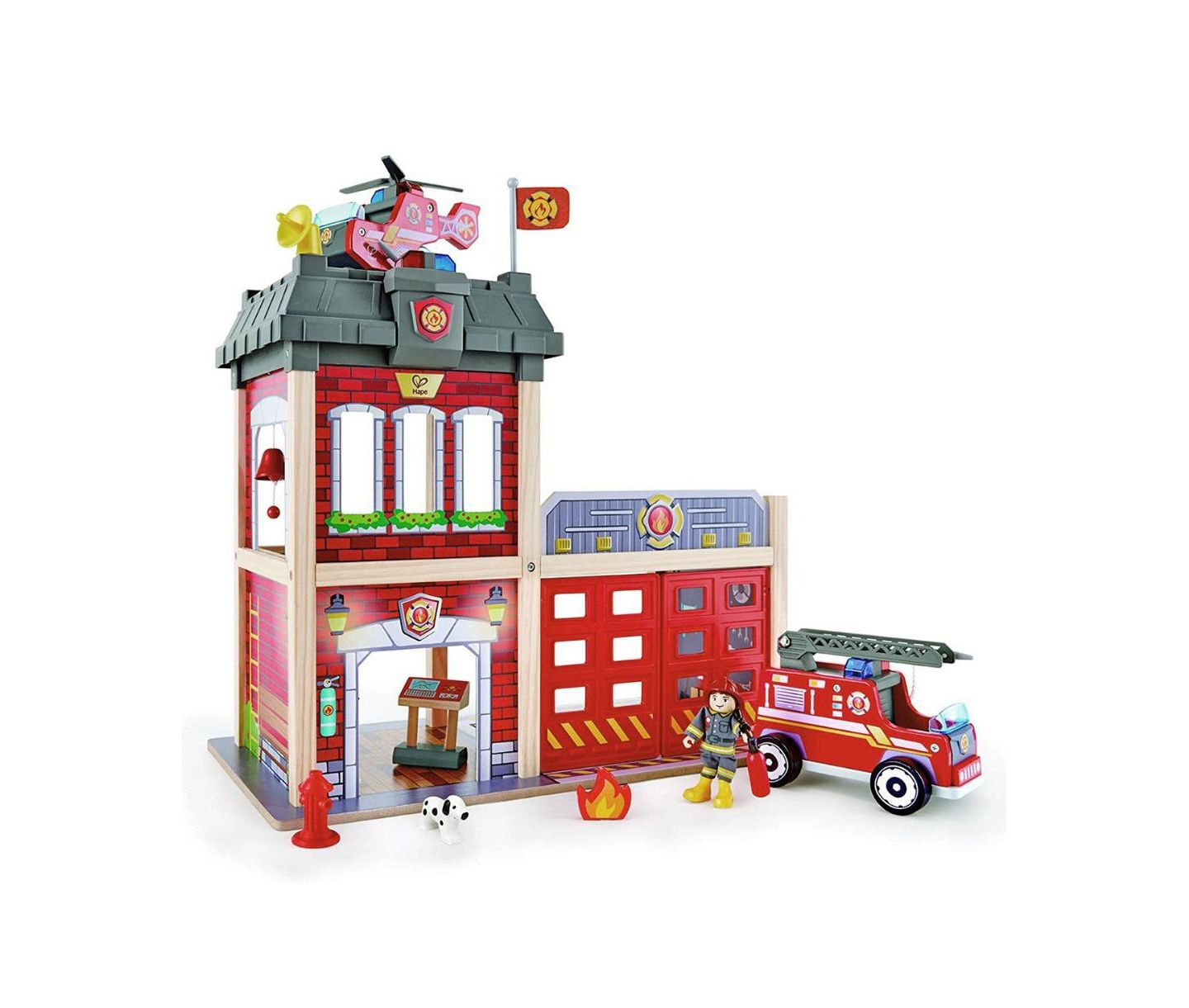 Детская игрушка Hape Tri-level Wooden Fire Station — фото 1