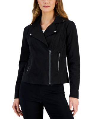 JPR Studio Women's Twill Moto Jacket - Macy's