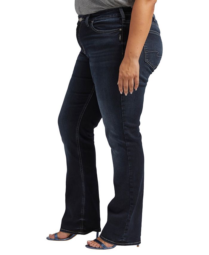 Silver Jeans Co. Plus Size Suki Mid Rise Slim Bootcut Jeans - Macy's