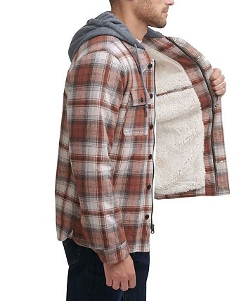 Levi's Men's Faux Sherpa Lined Flannel Shirt Jacket - Macy's