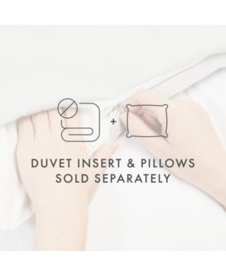 Double Brushed Solid Duvet Cover Set, Full/Queen