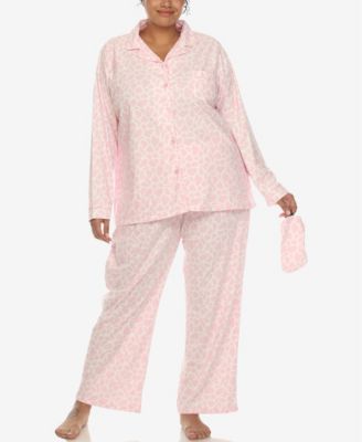 Plus Size Pajama Set, 3-Piece