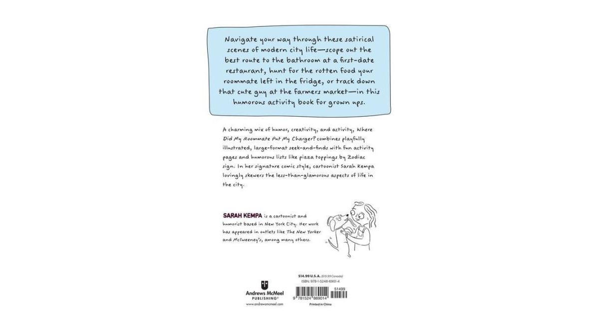 Where Did My Roommate Put My Charger?: A Kind-Of Activity Book for Kind-Of Adults by Sarah Kempa