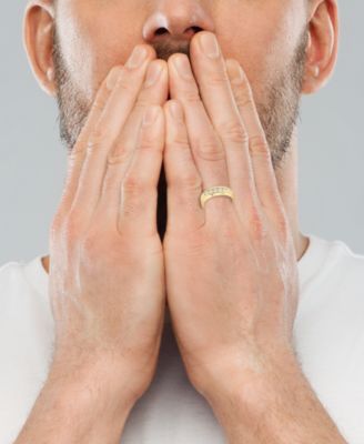 EFFY&reg; Men's Diamond Ring (1/6 ct. t.w.) in Sterling Silver (Also available 14k Gold-Plated Sterling Silver)