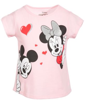 Disney Little Girls Minnie and Mickey Mouse Short Sleeve T shirt Macy s