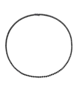 Black Diamond 20" Statement Necklace (10 ct. t.w.) in Sterling Silver
