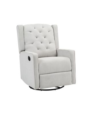 40" Polyester Ava Swivel Glider Recliner