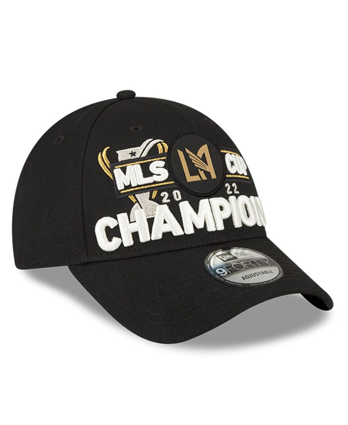 New Era Black Lafc 2022 Mls Cup Champions Locker Room 9forty Adjustable Hat In Black