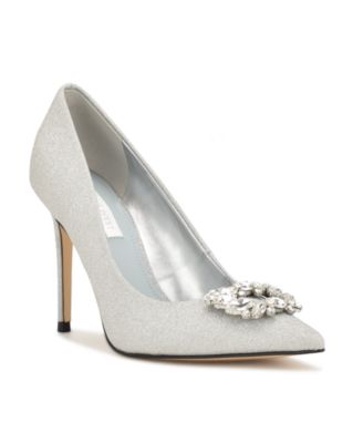 Nine West Women's Fana Bridal Pointy Toe Embellished Dress Pumps - Macy's