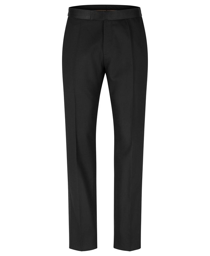 Hugo Boss Men's SlimFit in a Patterned Wool Blend Trousers Macy's
