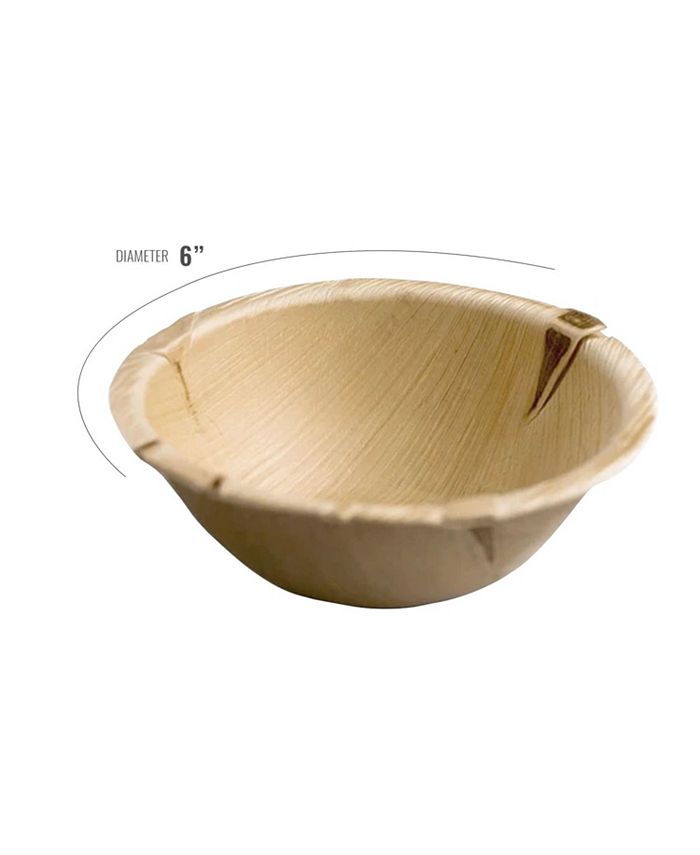 Smarty Had A Party 6" Round Palm Leaf Eco Friendly Disposable Soup