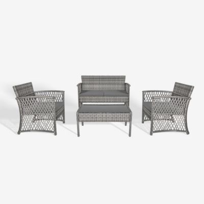 4-Piece Outdoor Patio Conversation Set
