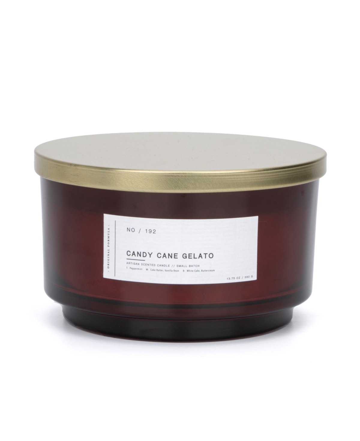 Hybrid & Company Strongly Natural Soy Candy Cane-gelato Scented Jar Candle In Copper
