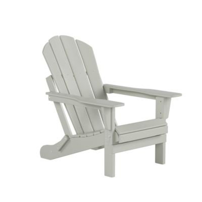 All-Weather Contoured Outdoor Poly Folding Adirondack Chair (Set of 2)