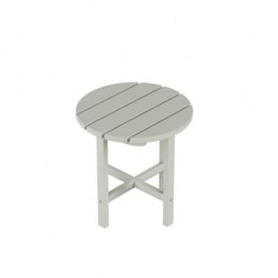All-Weather Outdoor Patio Round Poly Adirondack Side Table