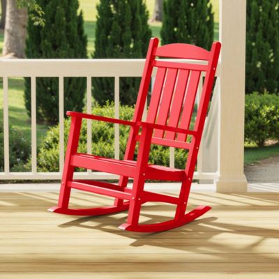 All-Weather Outdoor Patio Poly Classic Porch Rocking Chair