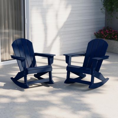 Outdoor Patio Porch Rocking Adirondack Chair (Set of 2)