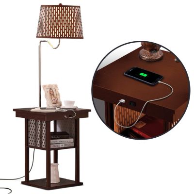 Madison 56" LED Table and Lamp Combo with USB Port and Outlet