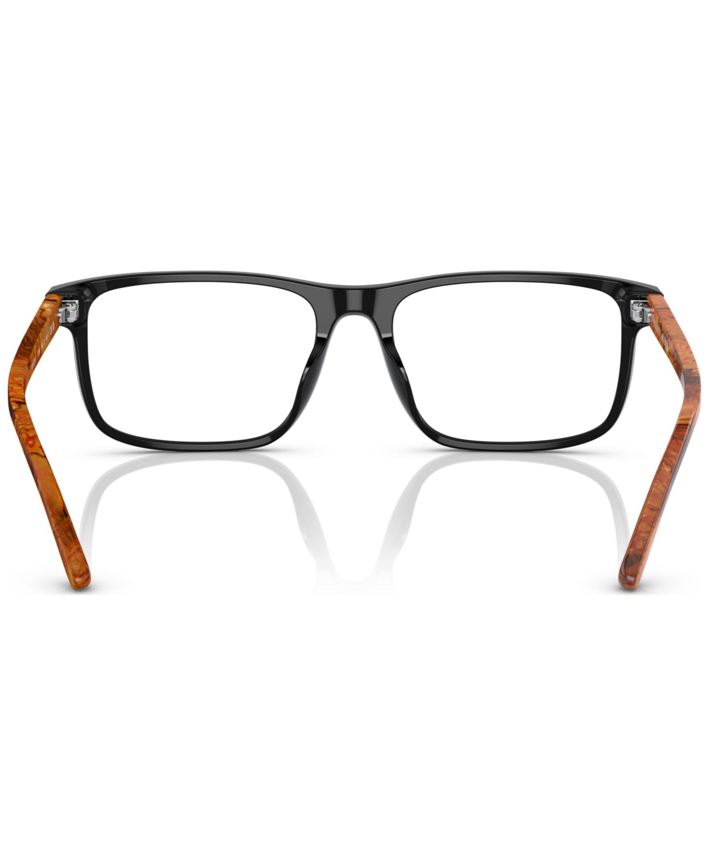 Мужские очки Ralph Lauren Man Rectangle Plastic RL6225U Eyeglasses, цвет: Блестящий чёрный — фото 3