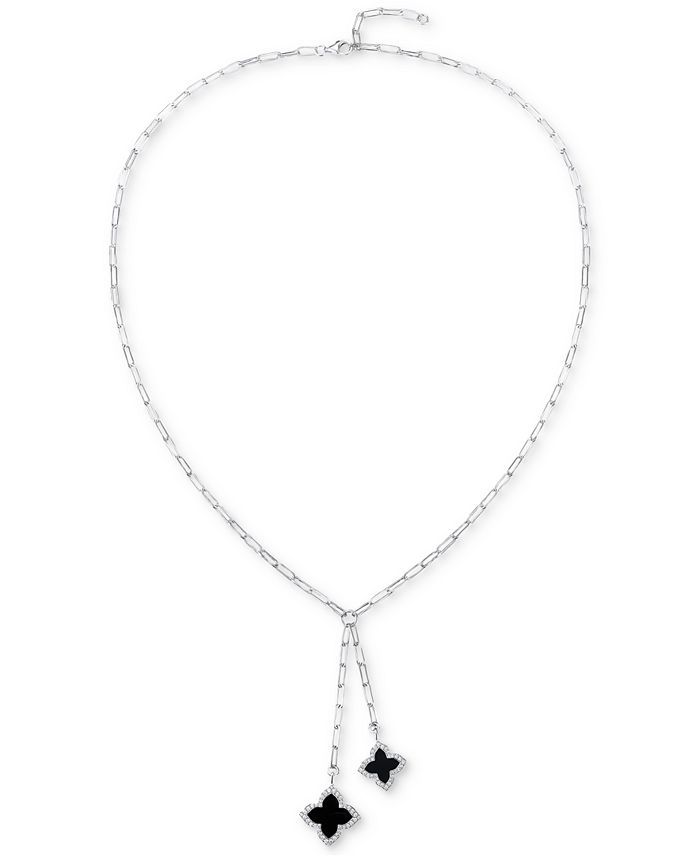 Macy s Onyx Diamond 1 4 ct. t.w. Clover 17