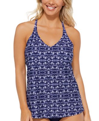 Island Escape - Printed Adjustable Racerback Underwire Tankini
