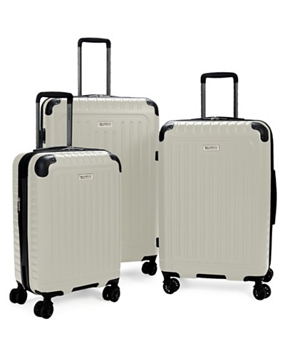 Ben Sherman Sunderland 3 Piece Lightweight Hardside Expandable Spinner Luggage Set - Dover White