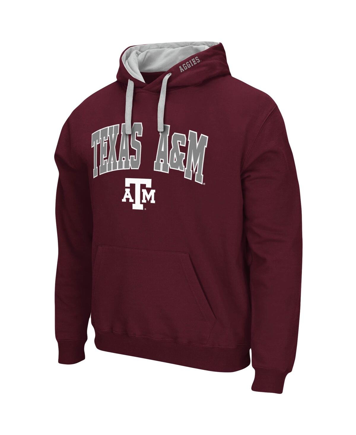 Colosseum Men's  Maroon Texas A&m Aggies Big And Tall Arch & Logo 2.0 Pullover Hoodie In Maroon