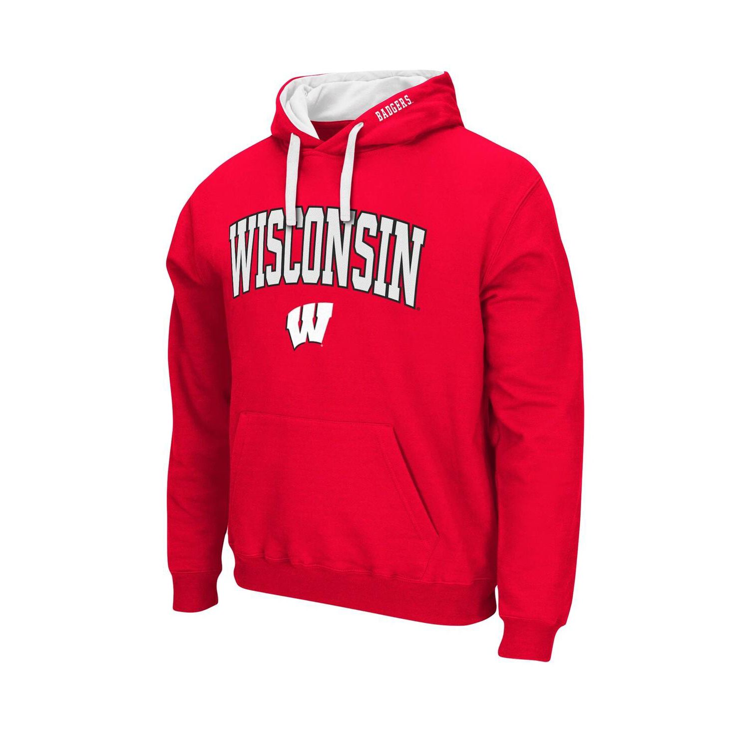 Men's Wisconsin Badgers Big and Tall Arch & Logo 2.0 Pullover Hoodie
