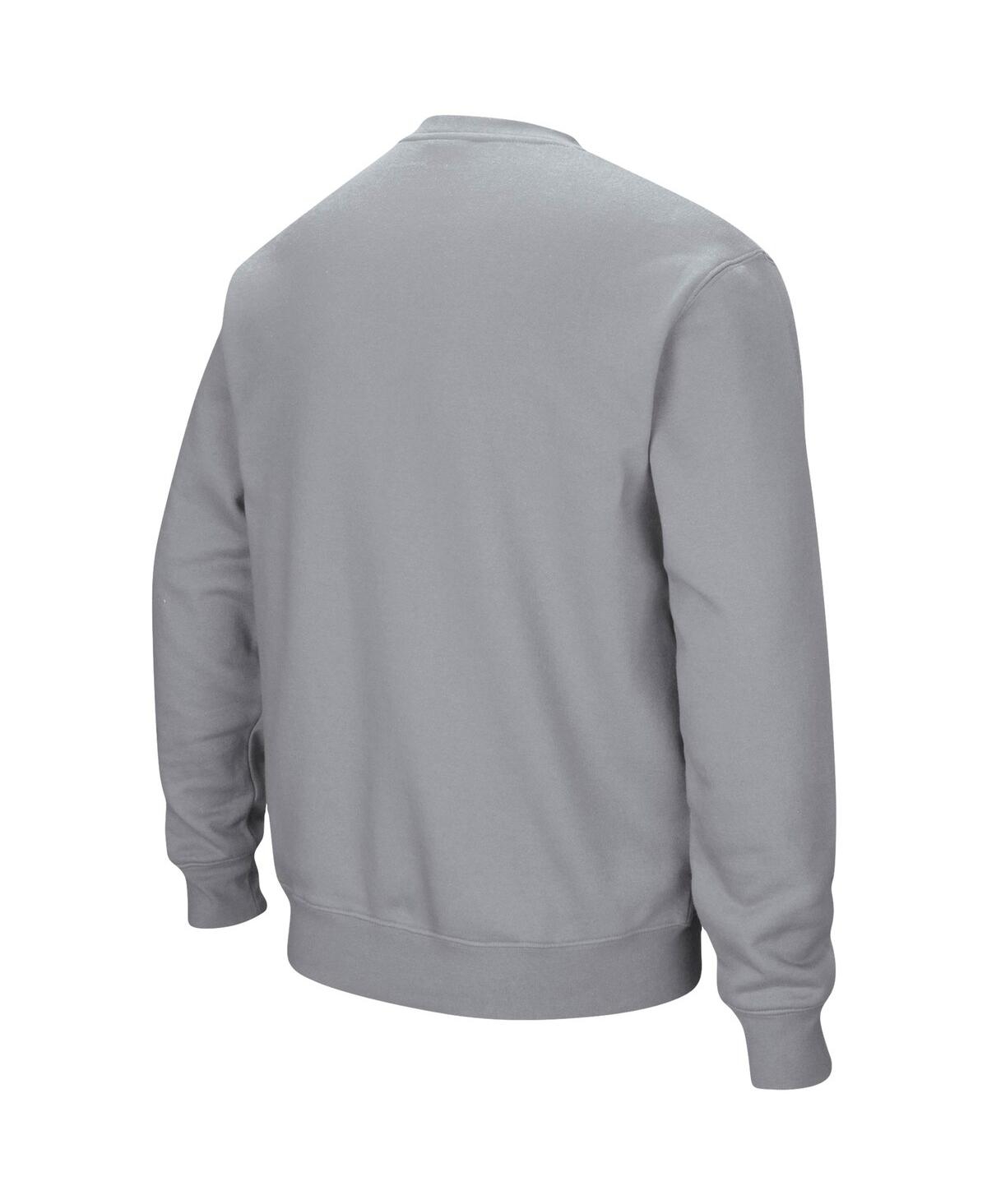 Shop Colosseum Men's  Heathered Gray Boston College Eagles Arch & Logo Tackle Twill Pullover Sweatshirt