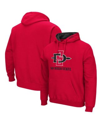 Men's Cardinal San Diego State Aztecs Arch and Logo Pullover Hoodie