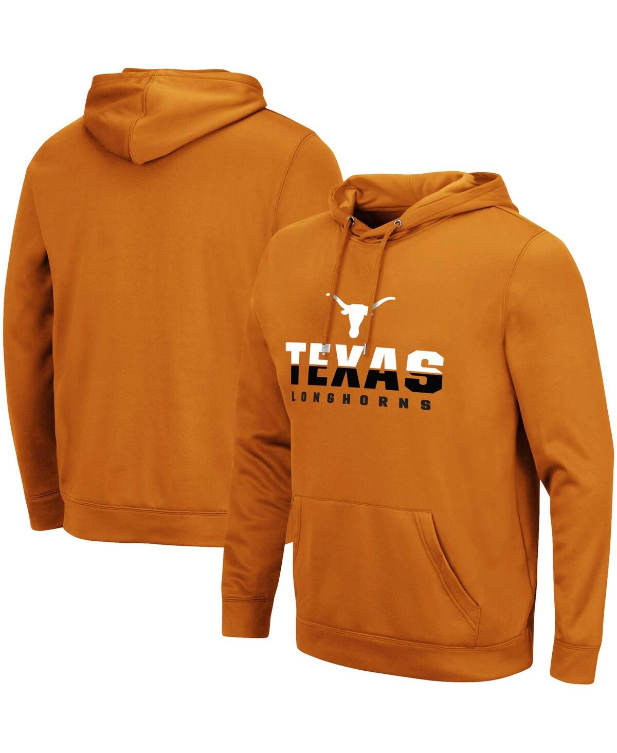 Colosseum Men's  Texas Orange Texas Longhorns Slash Stack 2.0 Pullover Hoodie In Burnt Orange