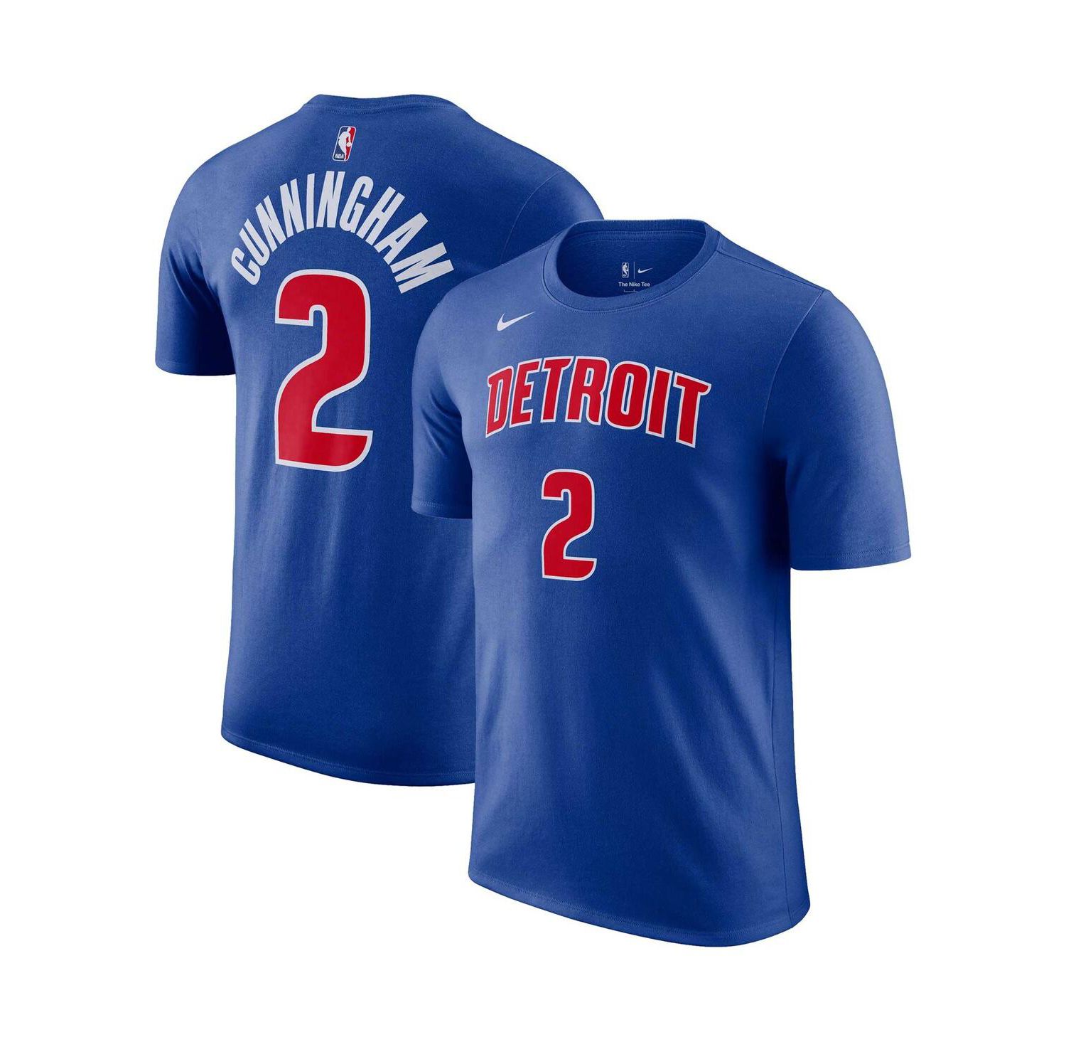 Men's Cade Cunningham Blue Detroit Pistons Icon 2022/23 Name and Number Performance T-shirt