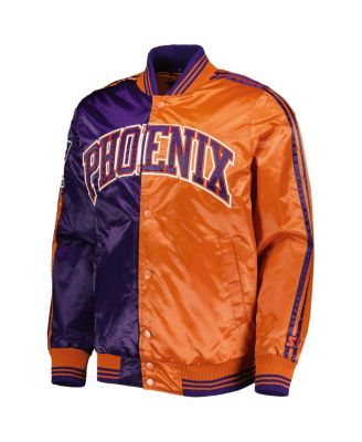 Men's Purple, Orange Phoenix Suns Fast Break Satin Full-Snap Jacket