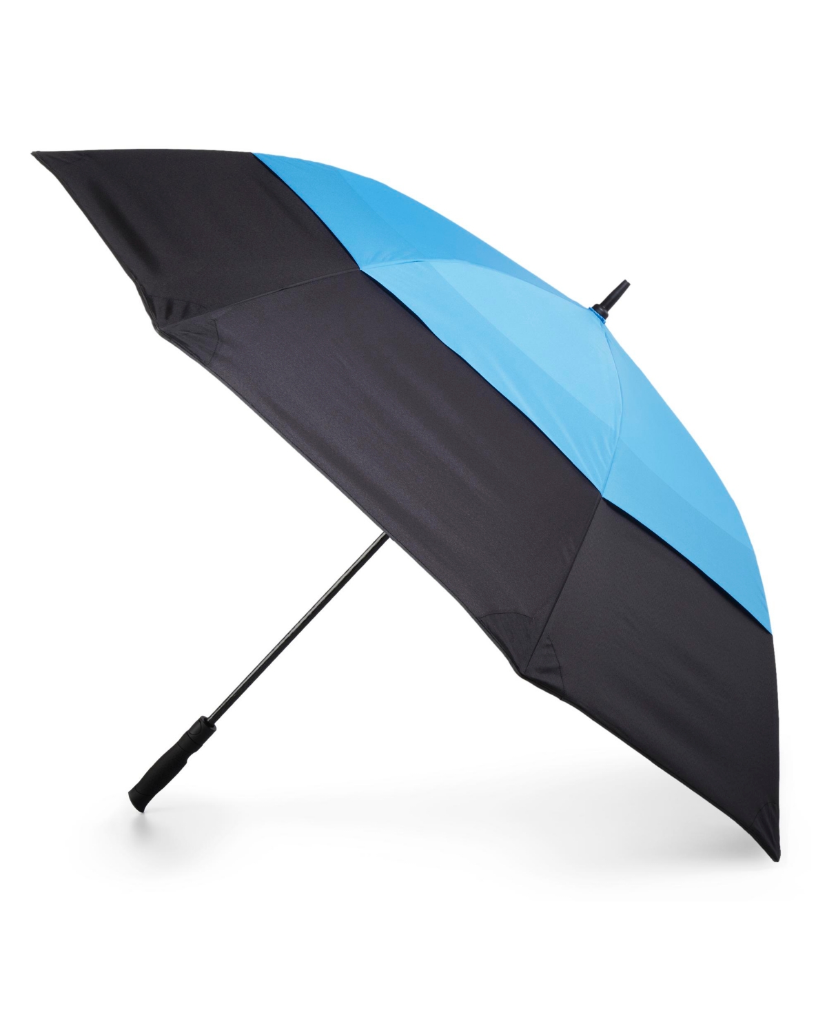 Totes Total Protection Auto Open Sport Stick Umbrella In Black,blue