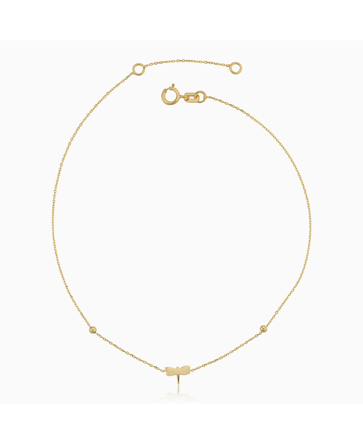 ORADINA FLORA ANKLET 9-10" IN 14K YELLOW GOLD