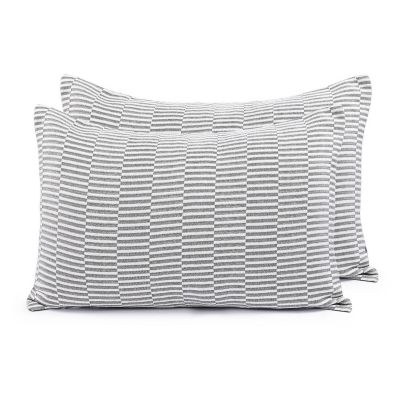 100% Cotton Textured Stripe Sham Set - King