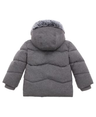 Baby Boys Baby Sherpa Lined Puffer Jacket Warm Winter Coat with Hood for Newborn