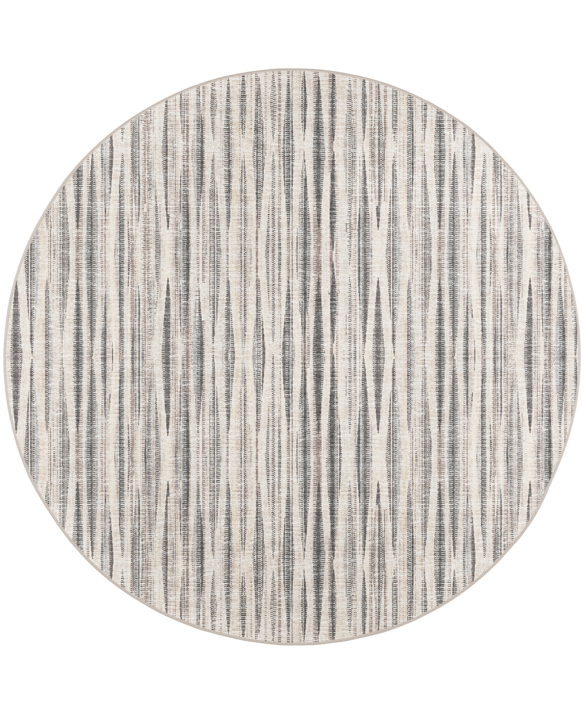 D Style Sutter Stt-1 10' X 10' Round Area Rug In Ivory