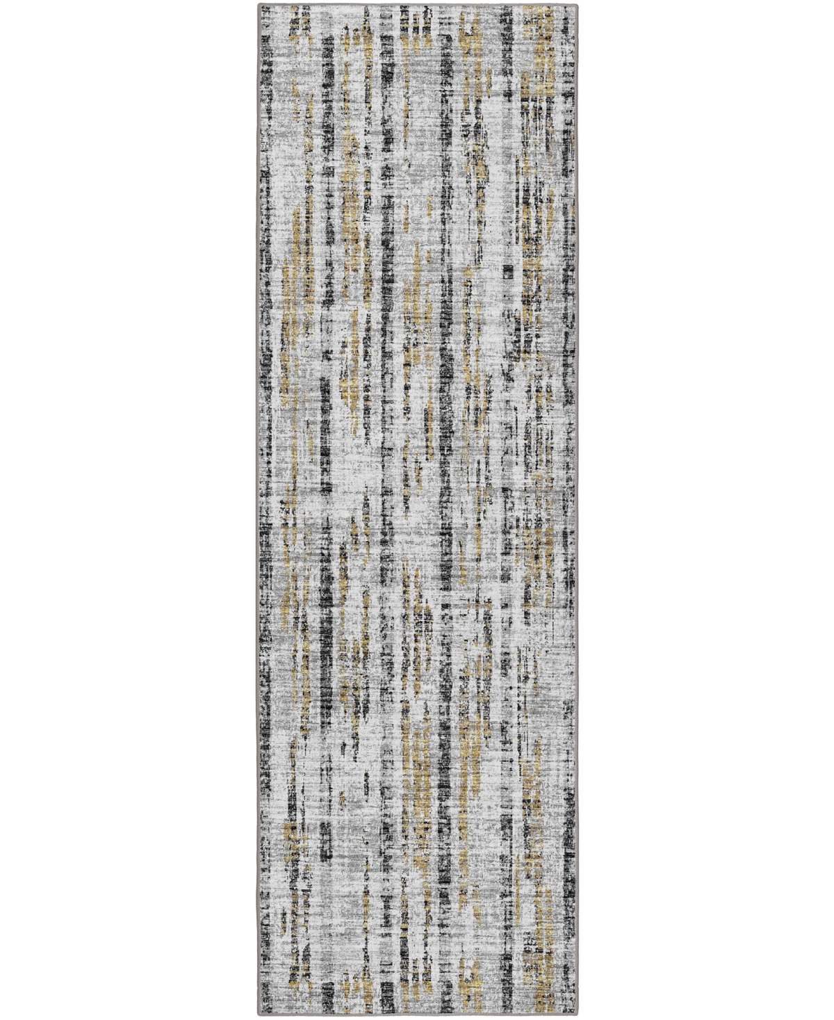 D Style Briggs Brg-6 2'6in x 12' Runner Area Rug - Gray