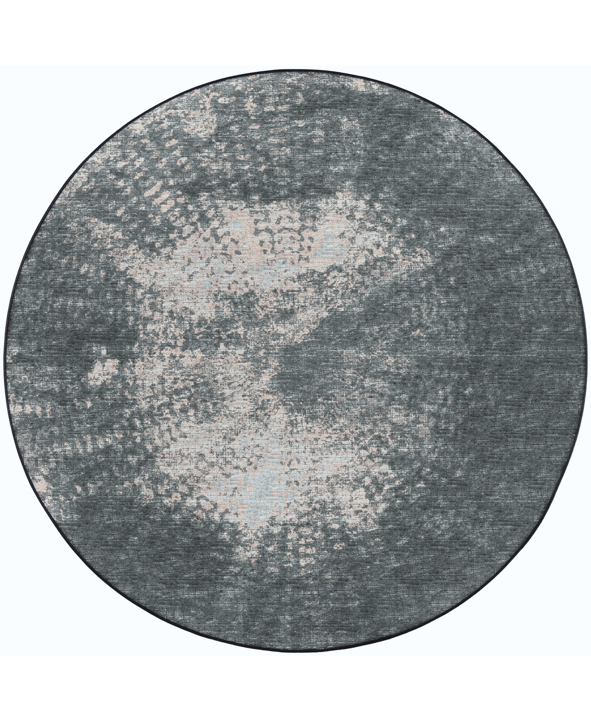 D Style Briggs Brg-1 10' x 10' Round Area Rug - Midnight