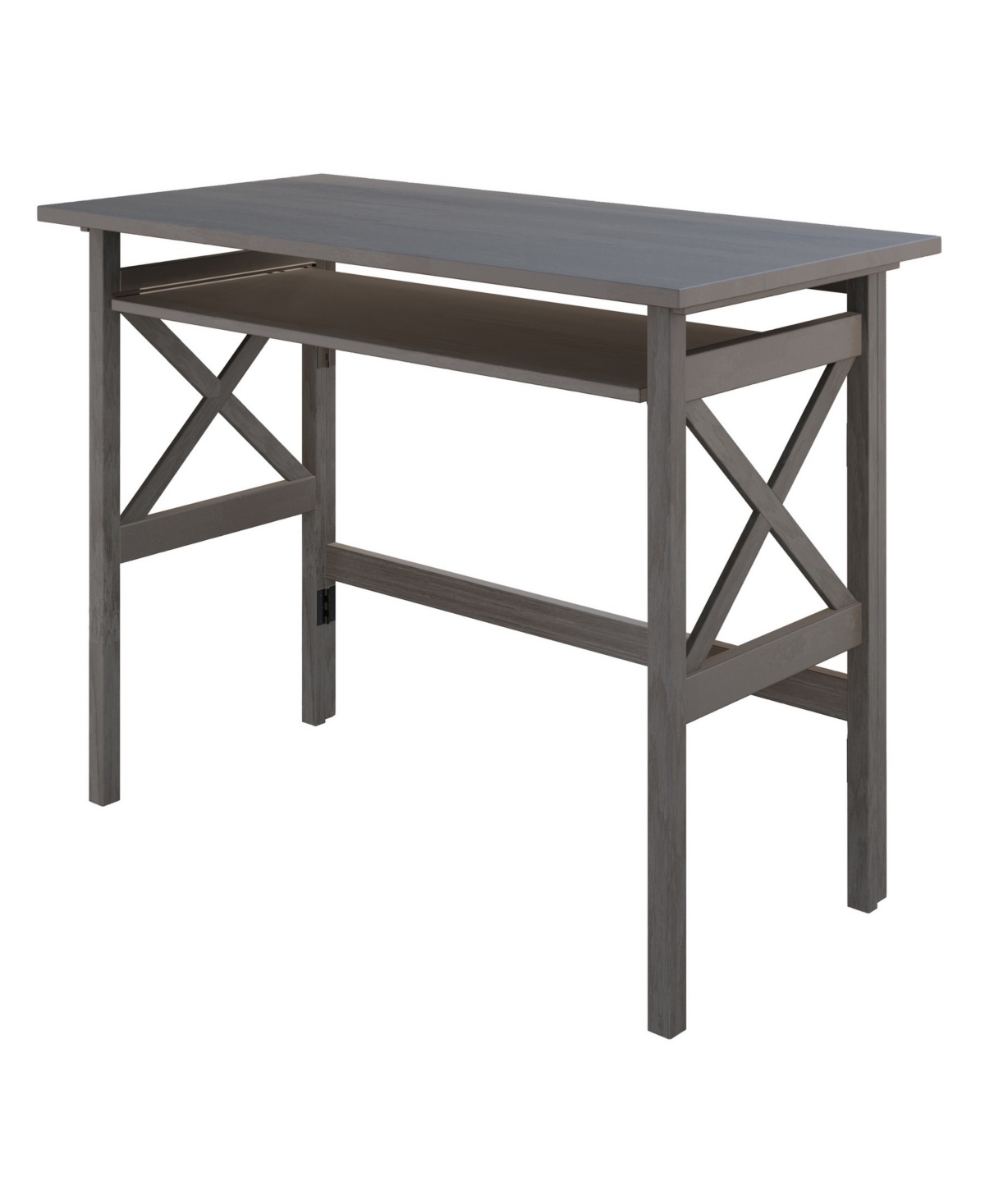 Winsome Xander 30" Wood Foldable Desk In Oyster Gray
