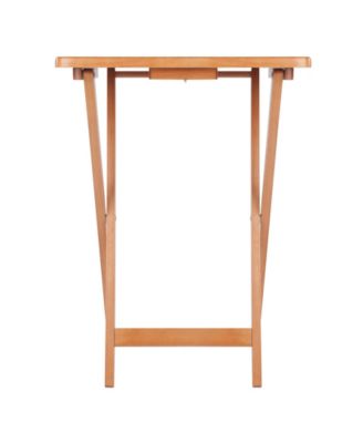 Sophia 5-Piece Wood Drop Leaf Top Snack Table Set