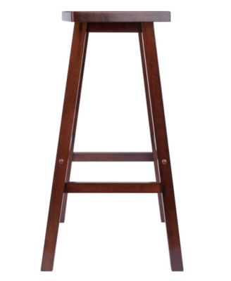 Katashi 28.62" Wood Fan Shape Bar Stool