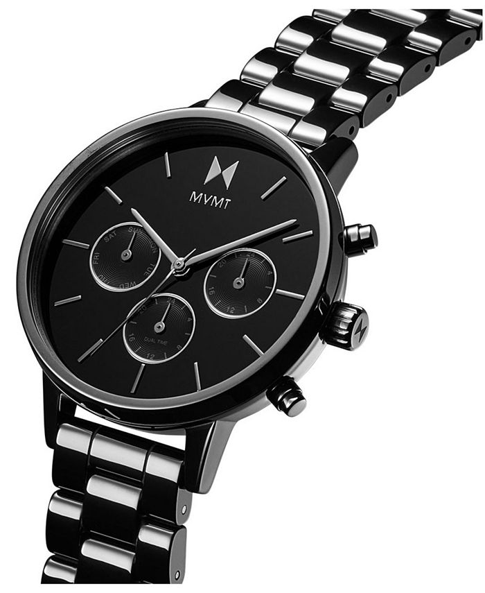 MVMT Women's Nova Ceramic Black Bracelet Watch, 38mm Macy's