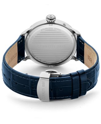 Cerruti 1881 Men's Dervio Collection Blue Dark Genuine Leather