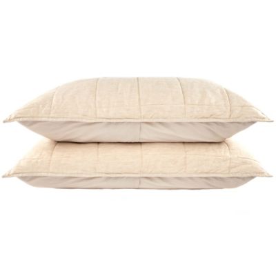 French Linen Quilted Sham Set - King
