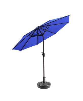 9 Ft Outdoor Patio Market Umbrella with Black Round Base