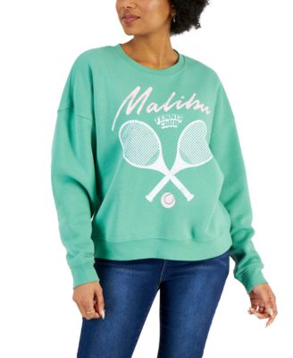 Grayson Threads Black - Juniors' Malibu Tennis Club-Graphic T-Shirt Sweatshirt