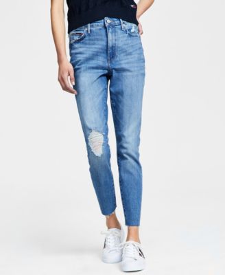 Women's Ripped Skinny Ankle Jeans