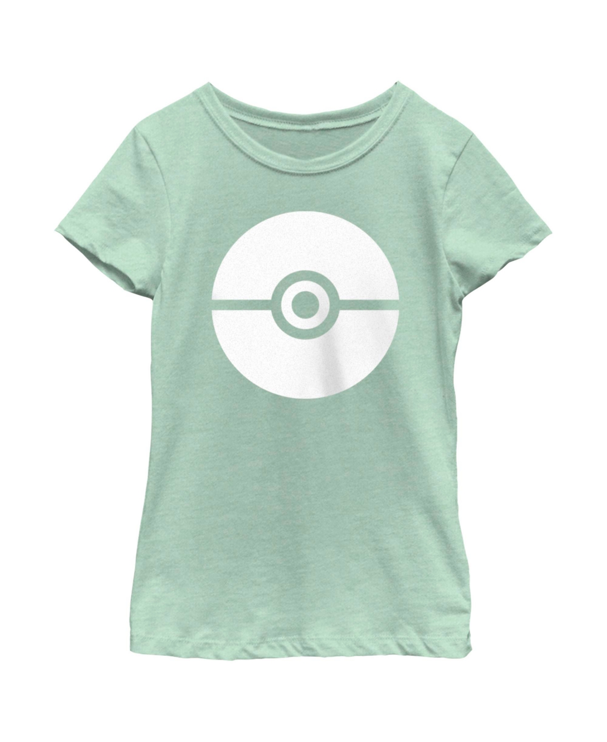 Nintendo Kids' Girl's Pokemon Large Poke Ball Child T-shirt In Mint